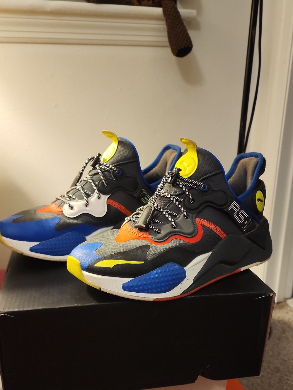 Puma Kids Multicolor Sneakers - Blue, Yellow & Orange